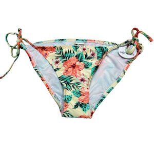 NEW Hot Water Swim String Bikini Bottom Size M Tropical Hawaiian Hibiscus NWT